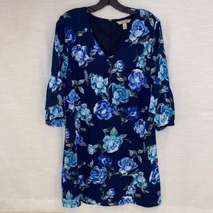 Nine.Eight New York Floral Dress In Dutch Blue